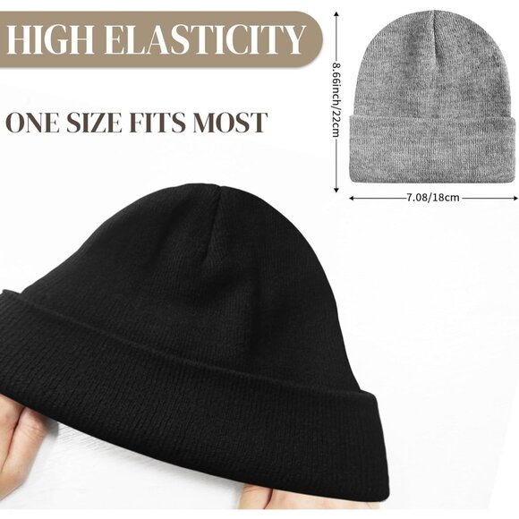Unisex Beanie Hats for Men Women Knit Winter Beanies - Picture 7 of 9